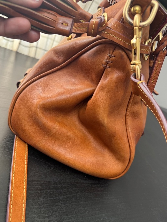 Dooney & Bourke Original Large Florentine Leather Satchel Natural - Picture 6 of 16